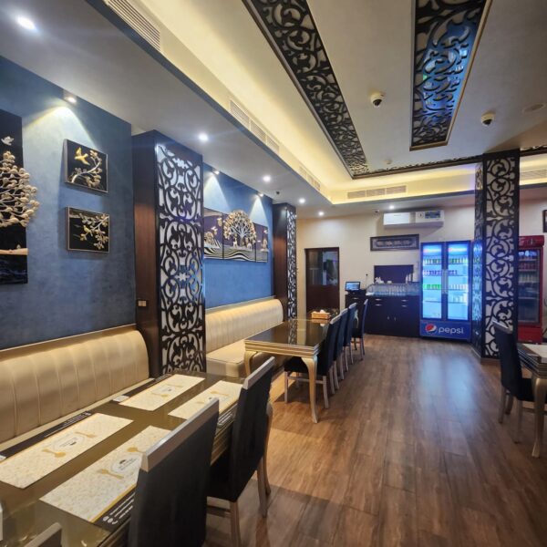 restaurant interior design , arabic design , beautiful centerpiece